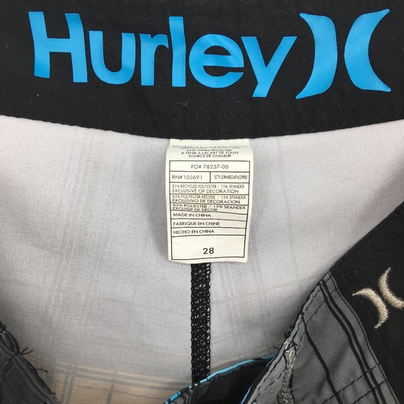 Hurley Rainbow Pride Plaid Boardshorts Size 28 - Picture 3 of 4